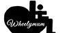 Logo Wheelymom Schwarzes Herz auf dem ein Mensch sitzt