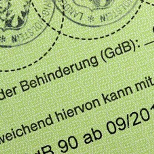 Grad der Behinderung: Detailansicht Behindertenausweis