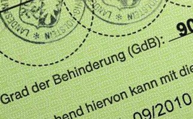 Grad der Behinderung: Detailansicht Behindertenausweis