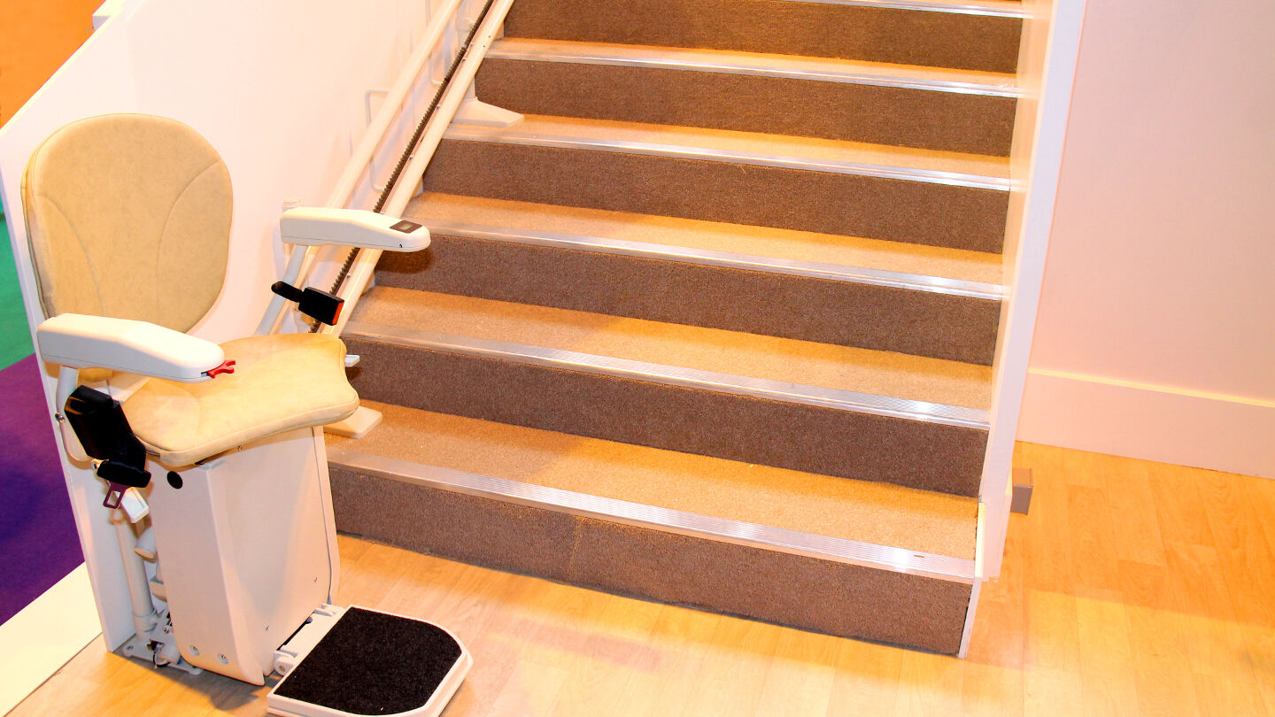 Treppenlift für gerade Treppen Detailansicht