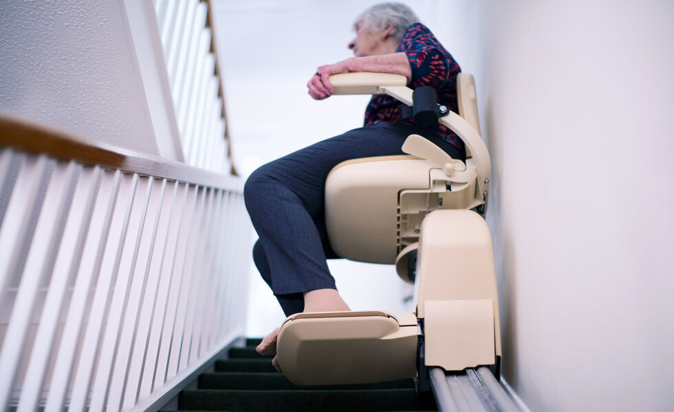 Sitzlift in einem Wohnzimmer