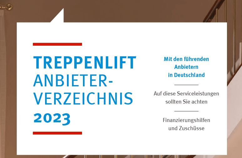 Cover des Treppenlift Anbieterverzeichnises 2023